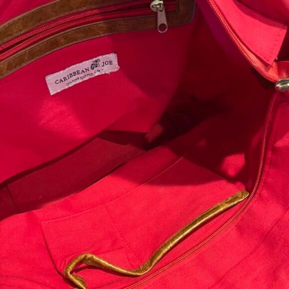 Caribbean Joe Straw Market Beach Tote Bag - Picture 9 of 13